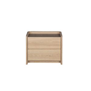 Laguna 2 Drawer Nightstand - Natural - Front