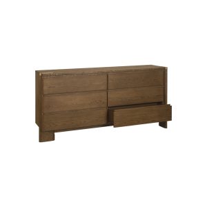 Montaro - 6d Dresser - Walnut - Perspective - Open